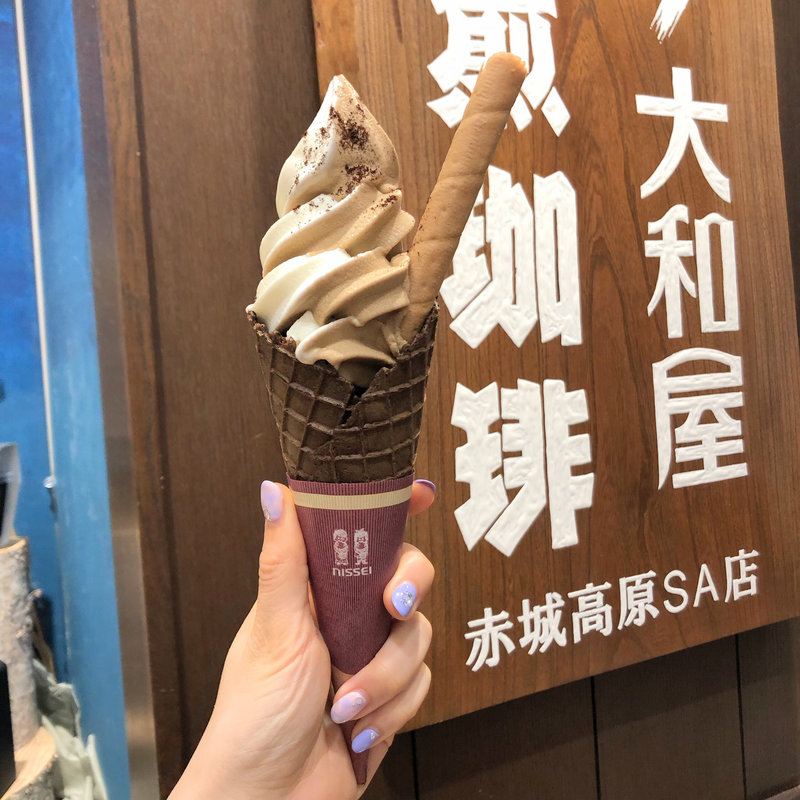 大和屋ソフトクリーム カフェオレ(大和屋 赤城高原SA店)