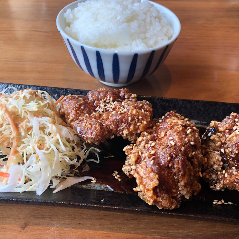 唐揚げ+ライス(らーめん本舗 春夏冬)