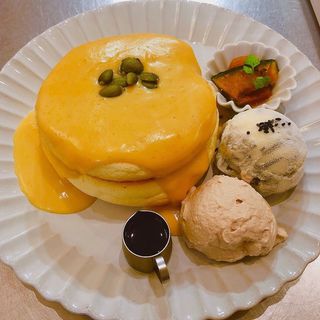 かぼちゃパンケーキ(レインボーパンケーキ 西武池袋店)