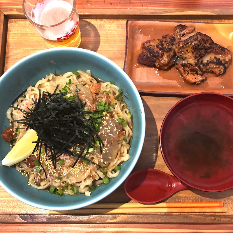 ポン酢ジュレまぜそば(オキナワ ソバ エイブン （Okinawa Soba EIBUN）)