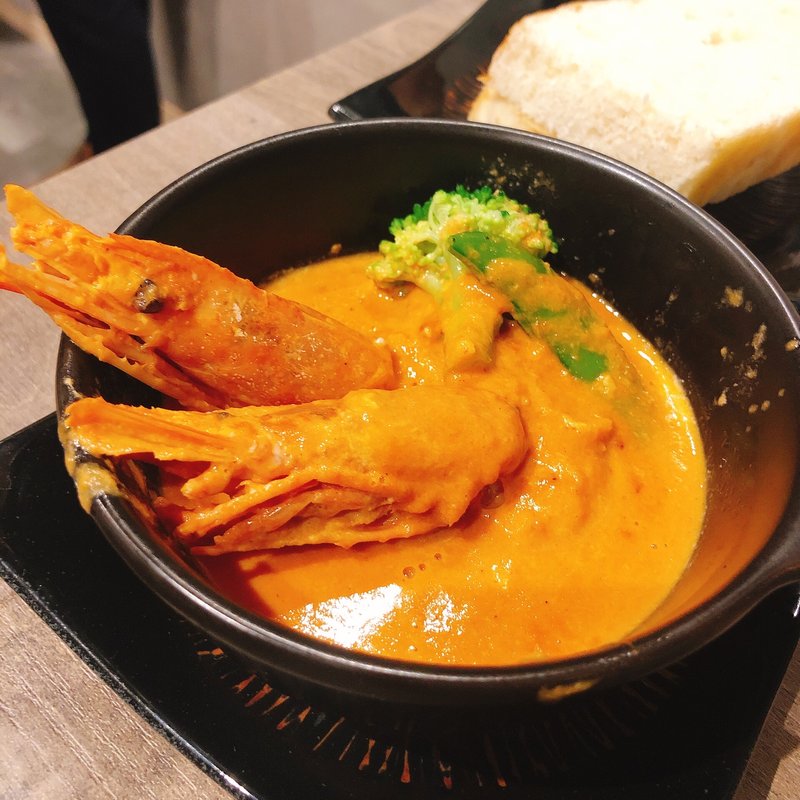 エビトマト煮ビスク風(ienomi〜スタンド日和〜)