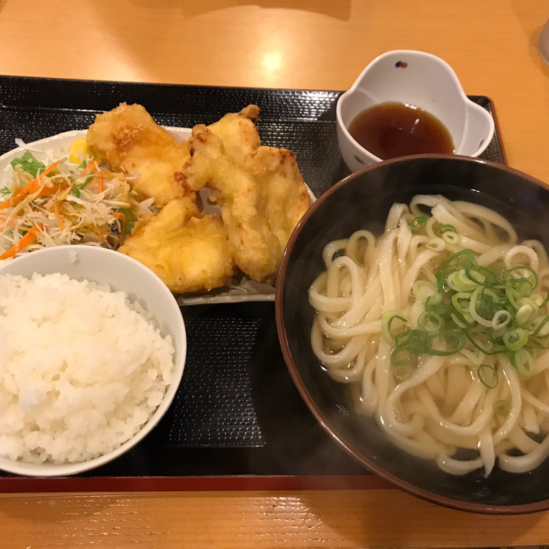 とり天セット(博多うどん居酒屋 泰吉)