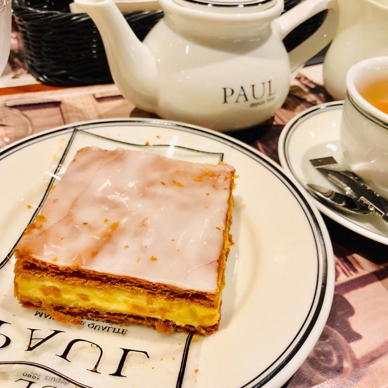 ミルフィーユ  ケーキセット(PAUL 大丸心斎橋店)