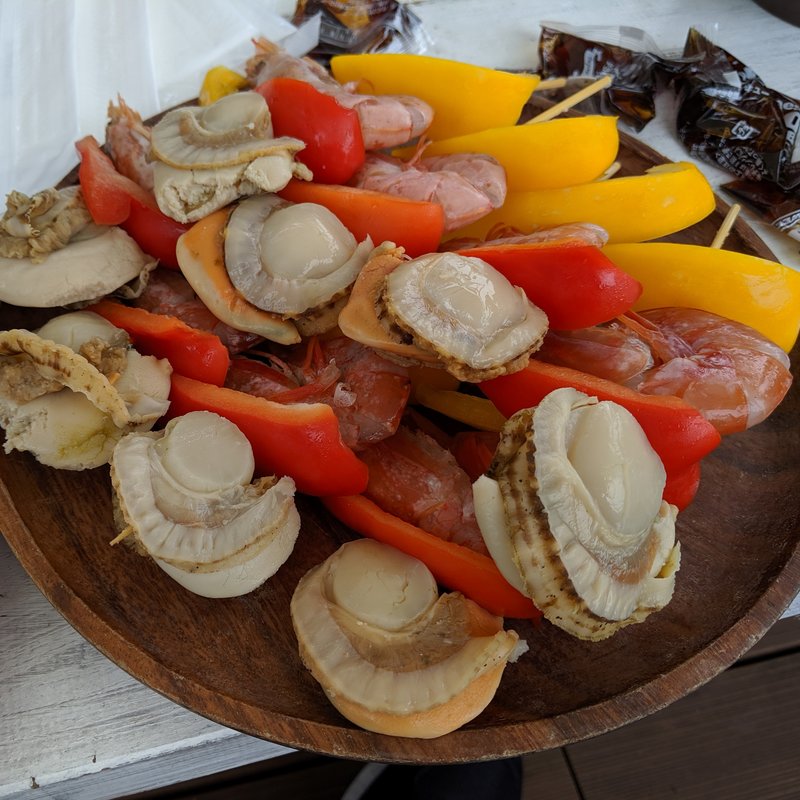 海老とホタテのカラフル野菜クロシェット(THE BBQ BEACH スポル品川大井町店)