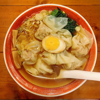 夕食雲呑麺(広州市場 中目黒店)