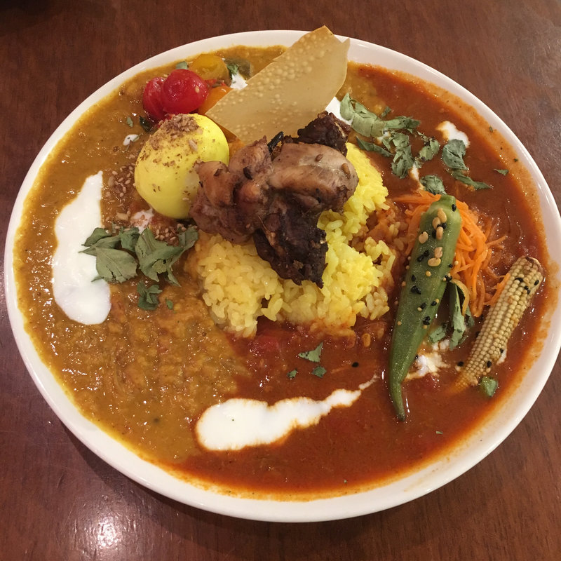 あいがけカレー(カフェ＆ブックス ビブリオテーク 大阪・梅田 （café & books bibliotheque）)