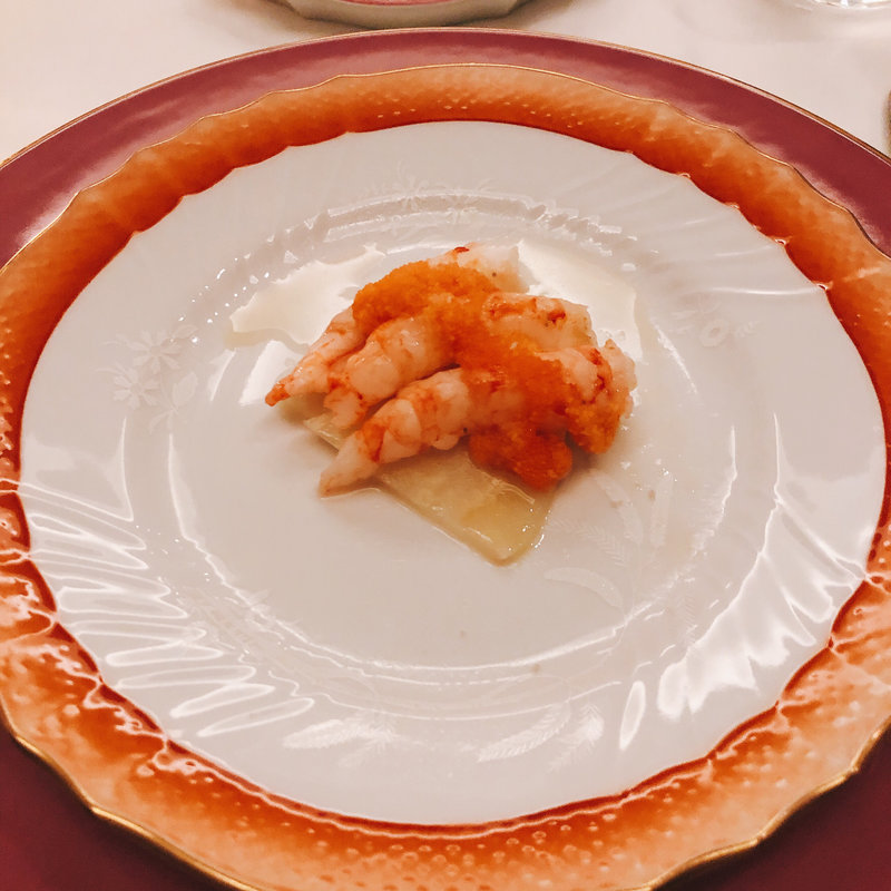 海老とカルチョーフィマモーレ(ペレグリーノ)