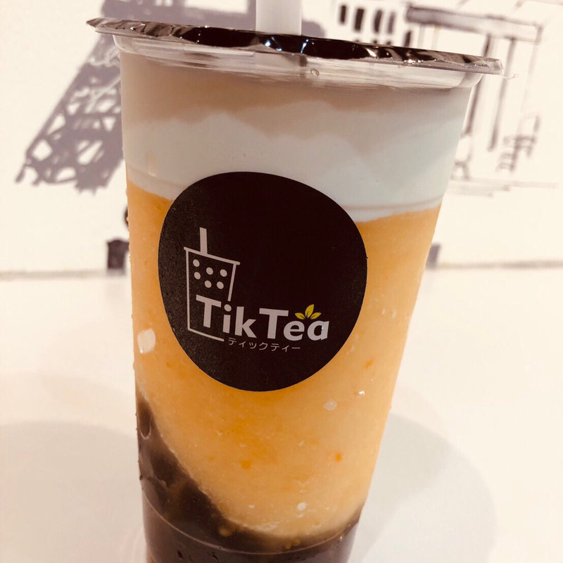 チーズ桃スムージータピオカ(Tik Tea)