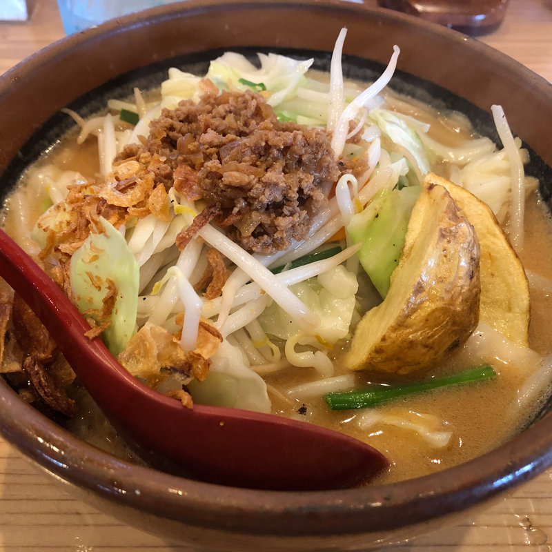 北海道野菜味噌ラーメン(蔵出し味噌 麺場壱歩 所沢店)