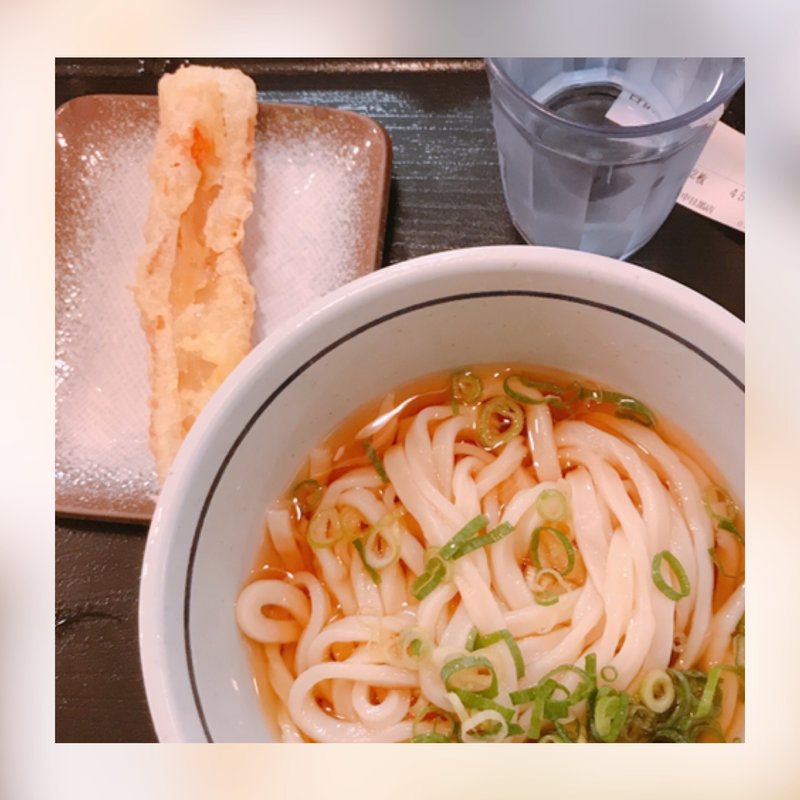 ぶっかけ並とちくわ天(おにやんま 中目黒店)