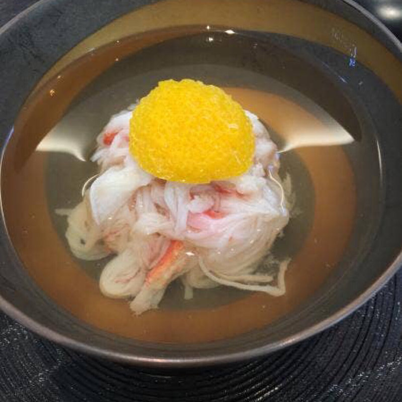 松葉蟹の真薯椀(青草窠)