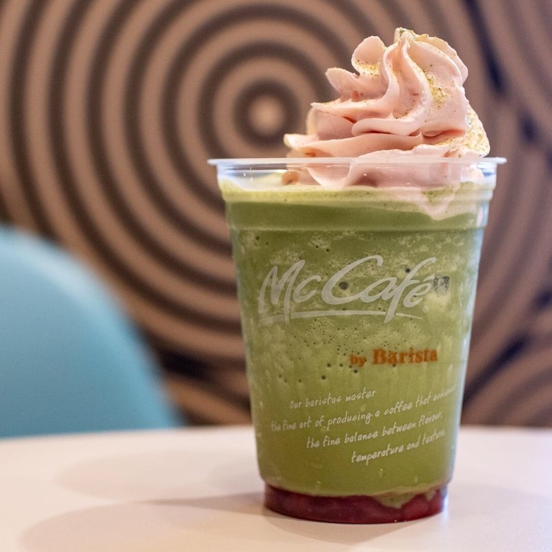 いちご抹茶フラッペM(マクドナルド 岡山大福店 )