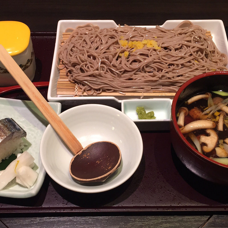 鴨汁蕎麦としめ鯖寿司(くら寿司 春日野道店)