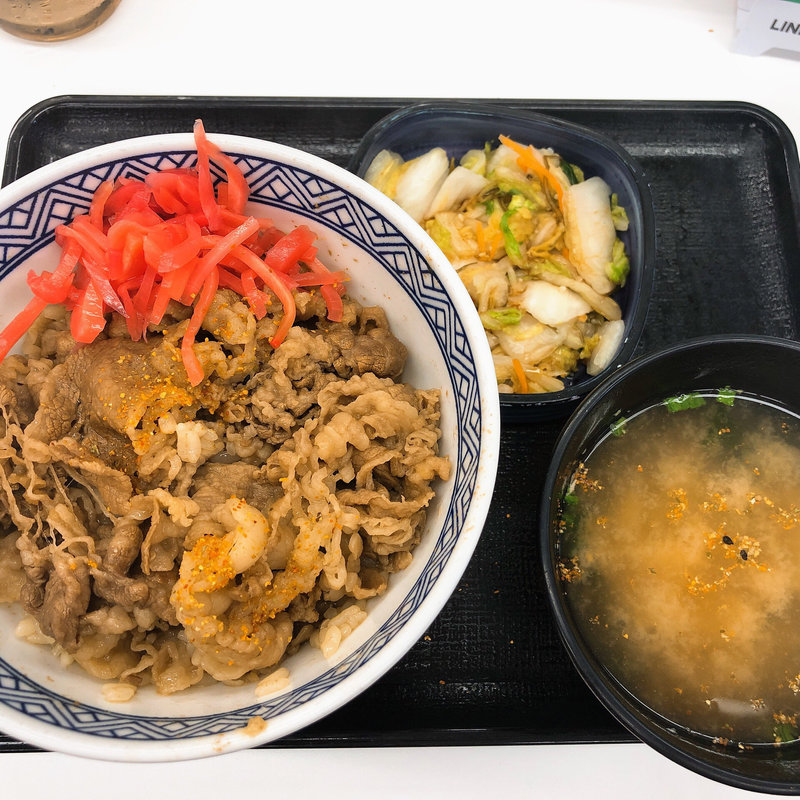 牛丼(並) Bセット(吉野家 近鉄八尾駅前店)