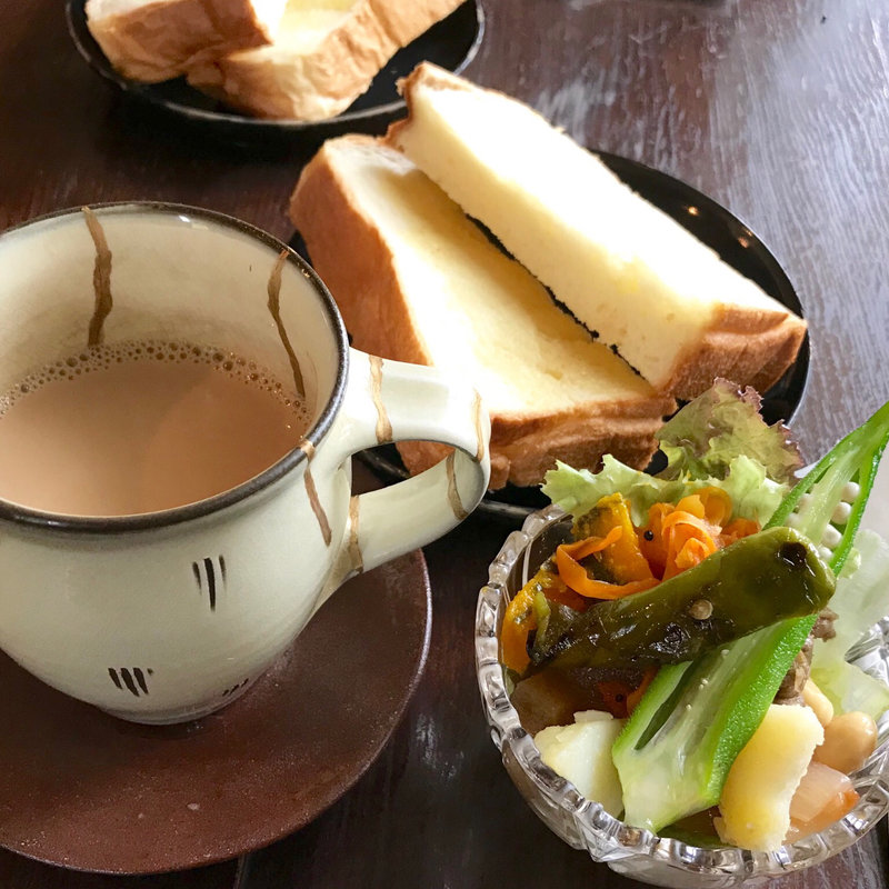 モーニングセット(バタートースト)(コーヒーの店 慈雨)