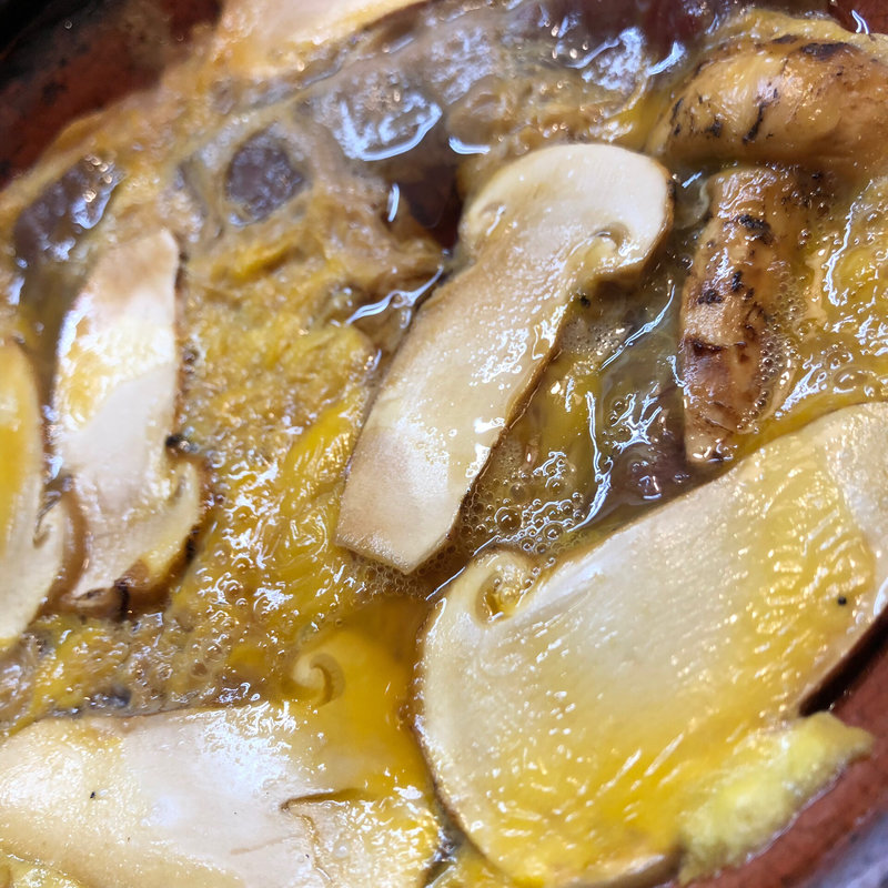 松茸と和牛の卵とじ(峰屋 )