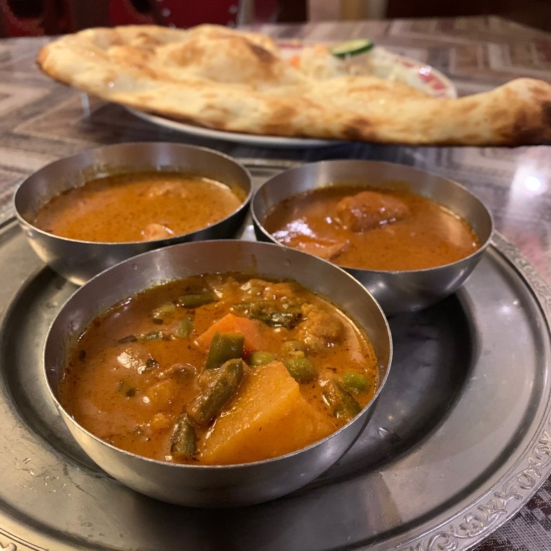 三種カレーセット(モティインディアンレストラン)