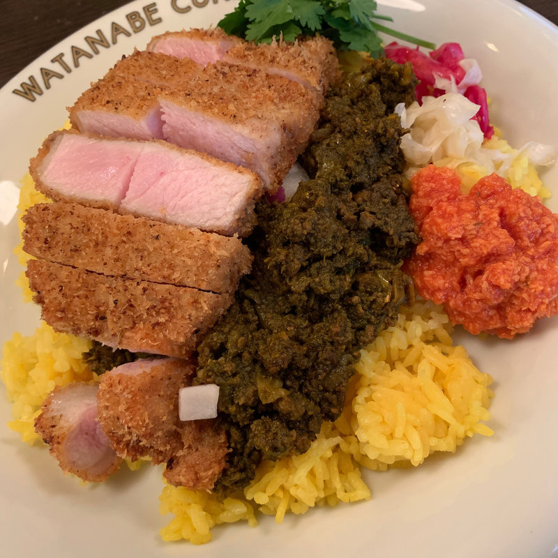 ポパイキーマ とんかつトッピング(渡邊カリー 梅田本店)