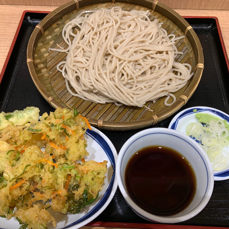 天もり 大盛＋かき揚げ(そば処 信州屋)