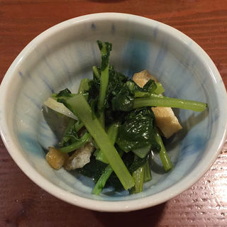 小松菜と油揚げの和え物(安庵)