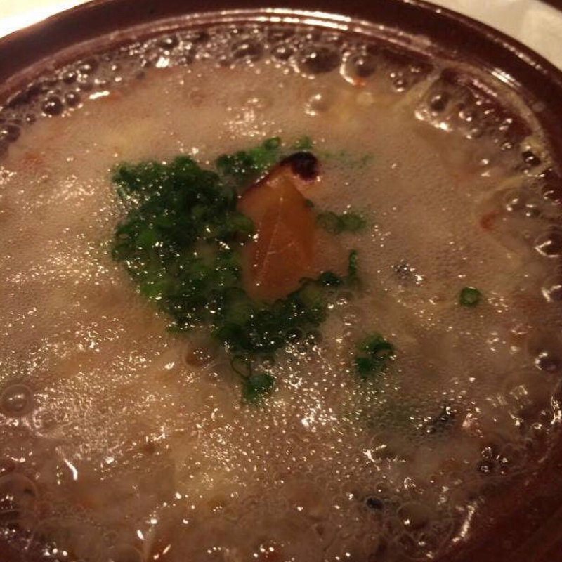 フグ雑炊唐墨入り(ラ・ボンバンス 西麻布)