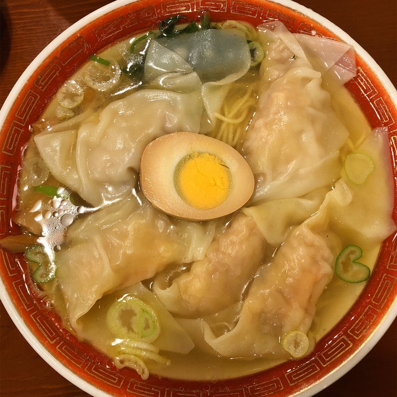清湯海老雲呑麺　塩(広州市場 西新宿店)