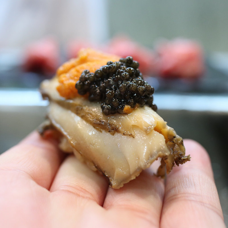 鮑雲丹キャビア(寿司栄 )