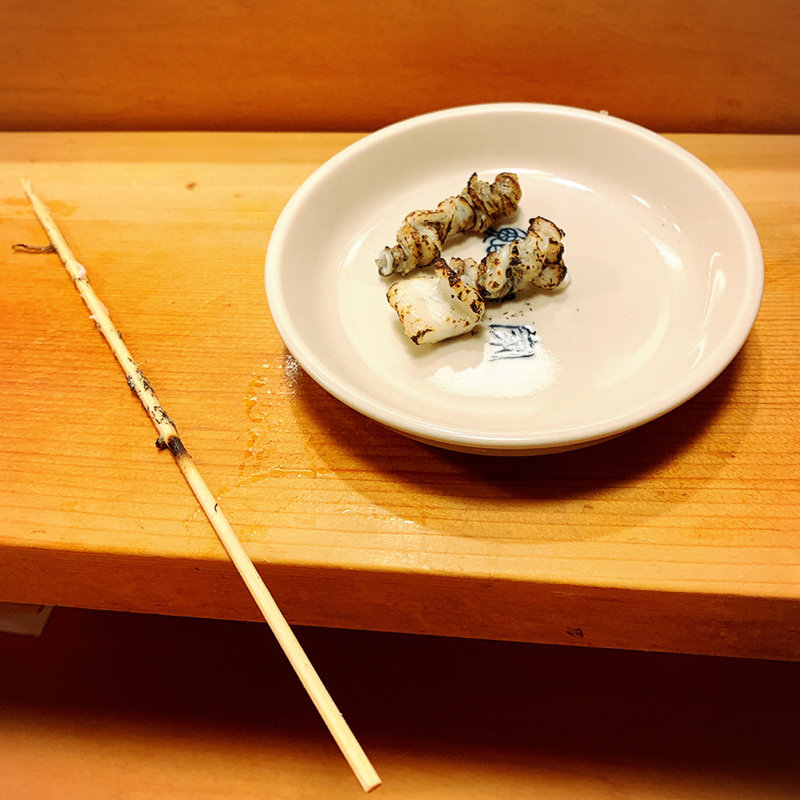 さよりの皮の炙り(鮨乃家かわごえ )