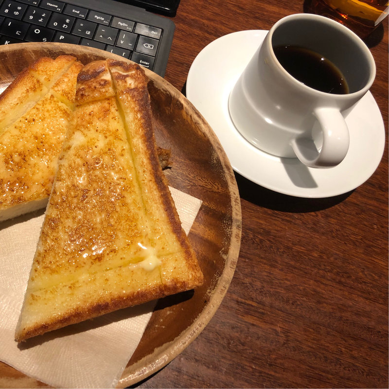 バタートースト(自家焙煎珈琲みじんこ)