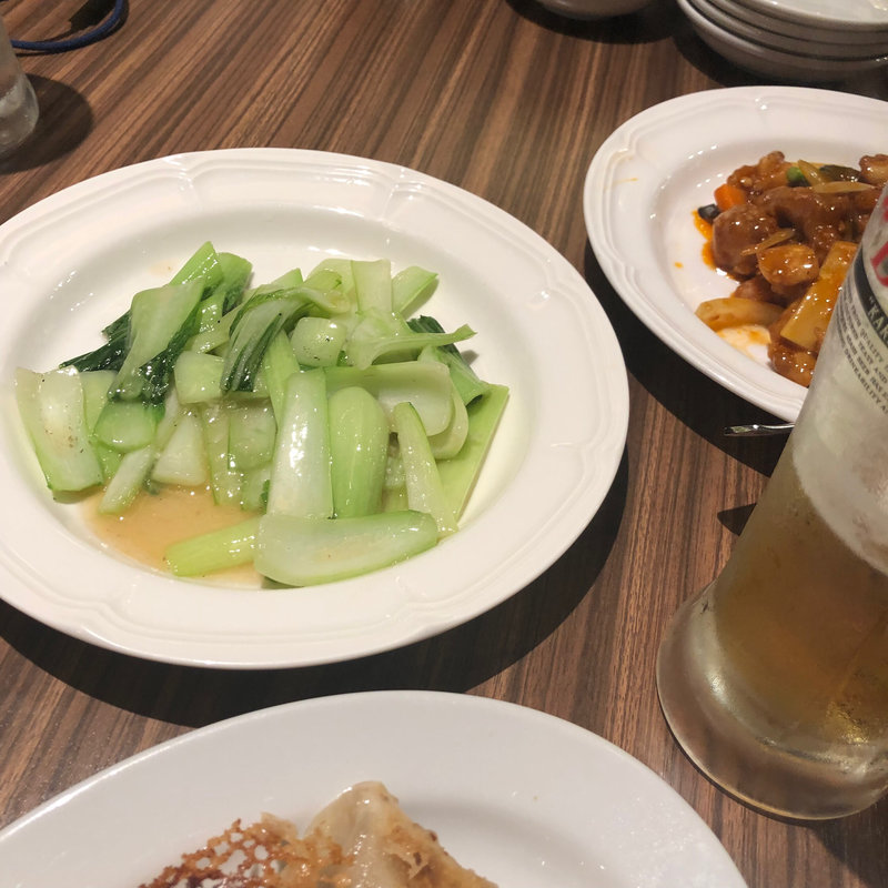 小松菜のにんにく炒め(東京餃子軒)