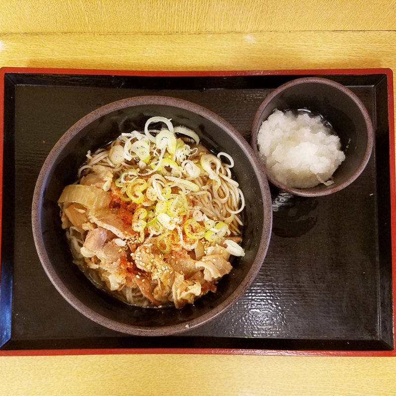 肉そば冷やがけ(ゆで太郎 六番町店 （ゆでたろう）)