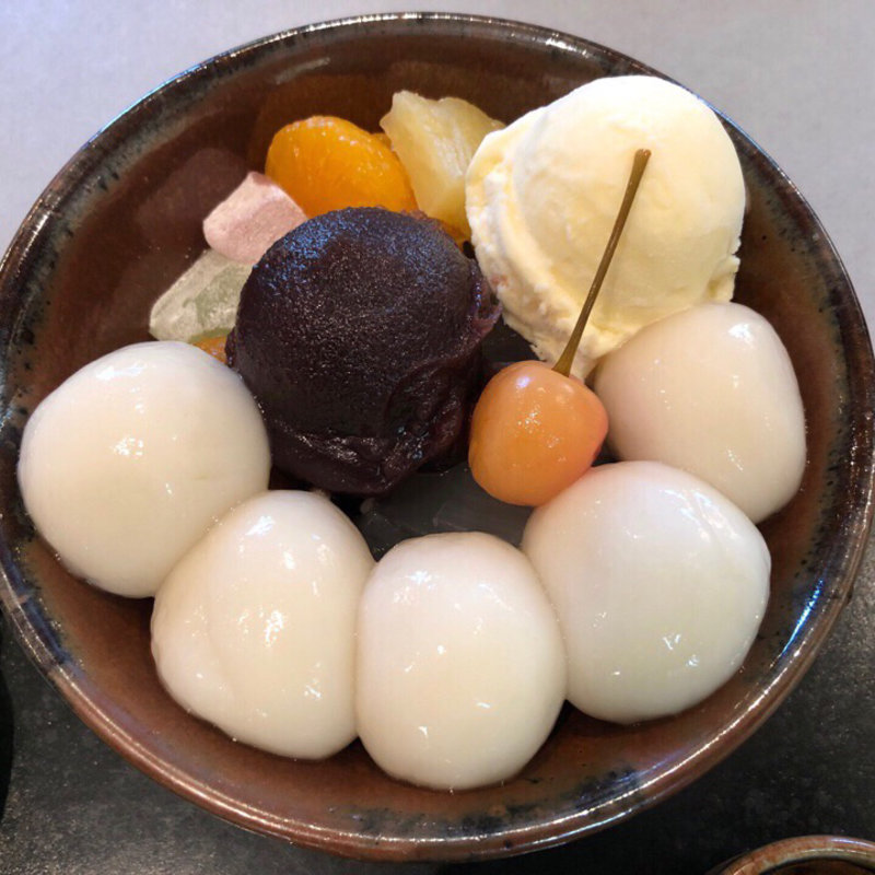 白玉クリームあんみつ(茶房 雲母)