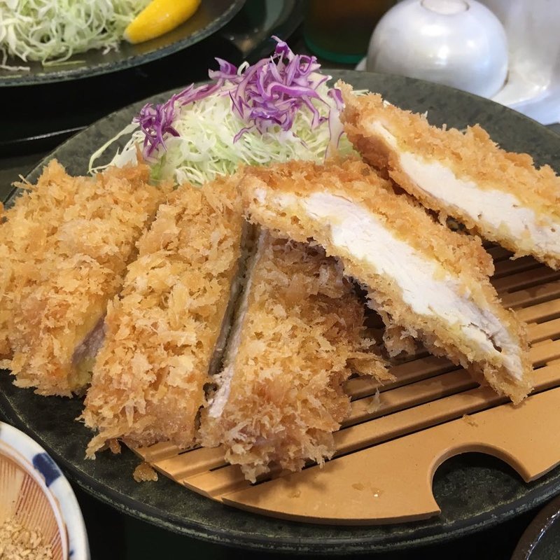 ハーフロースと地鶏かつランチ(とんかつ 海老かつ 楽一楽座 桶狭間店)