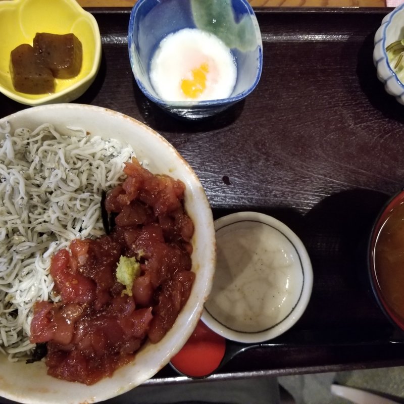 ハーフ丼(八百玉)