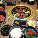 ハラミランチ(焼肉どうらく 心斎橋店)
