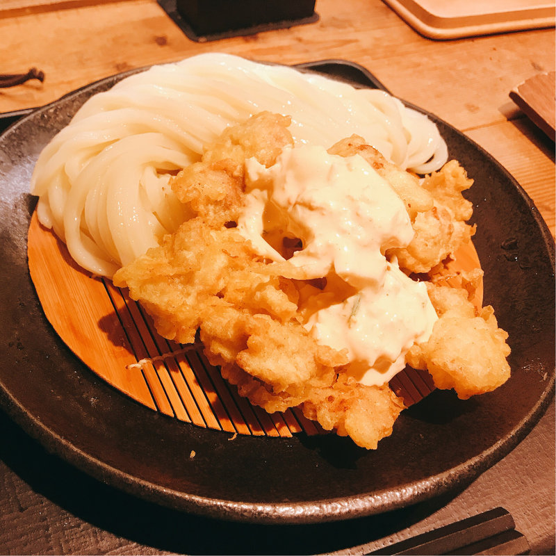 鶏天タルタルざるうどん(山下本気うどん 渋谷並木橋)