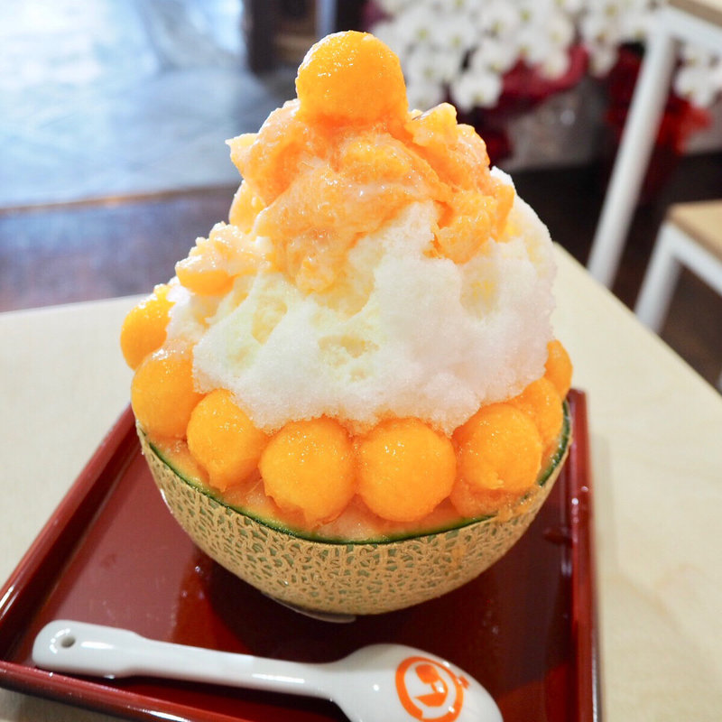 ライデンメロンかき氷(ダイワ京都本店)