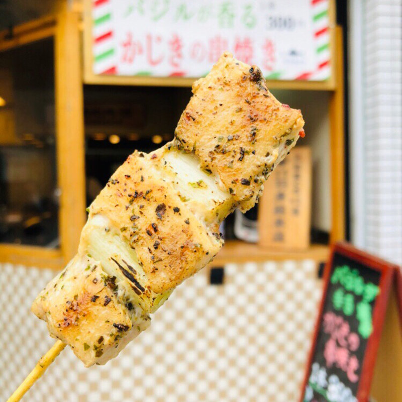 バジルが香る かじきの串焼き(羽床総本店 鎌倉店)