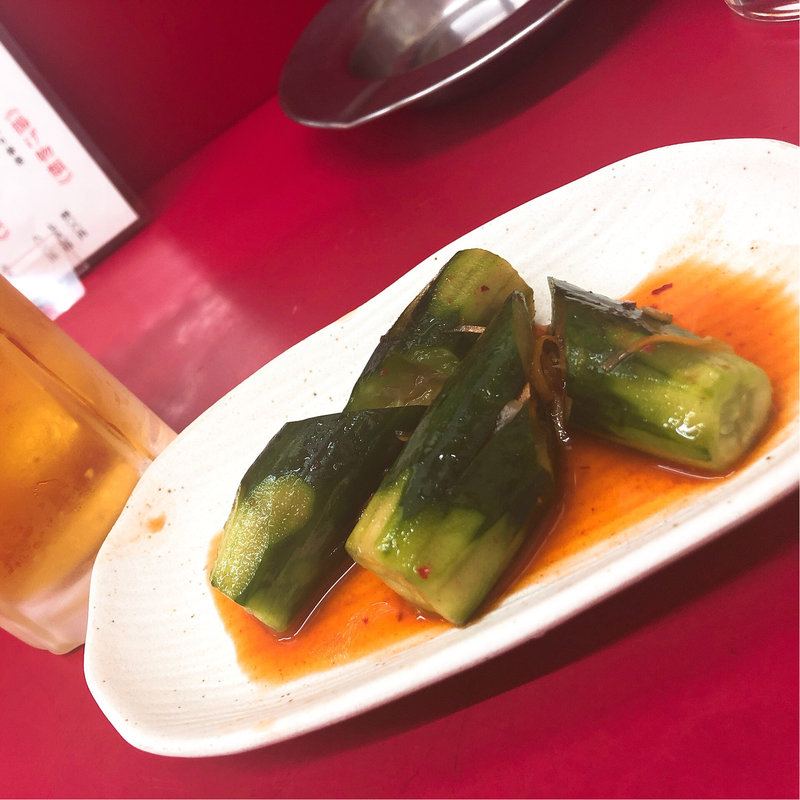 ピリ辛きゅうり(本場純生ラーメン サッポロ)