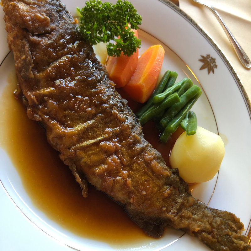 日光紅鱒のソテー金谷風(日光金谷ホテル メインダイニングルーム)