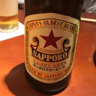 サッポロラガービール赤星(安曇野庵 新橋店 （あずみのあん）)