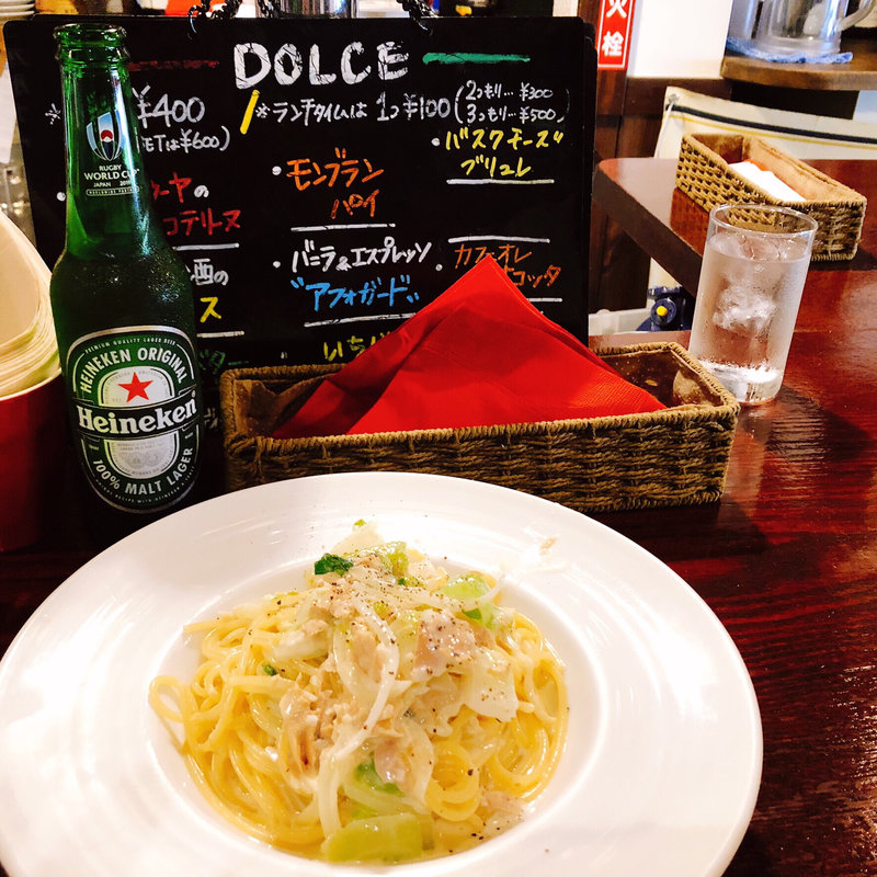 ツナ・白菜・柚子胡椒のクリームソーススパゲティ(ブロッソ　デュエ)