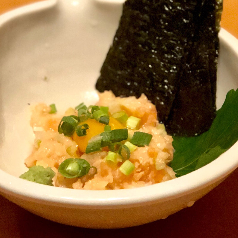 ねぎトロサーモン ユッケ風(村さ来 徳間店 )