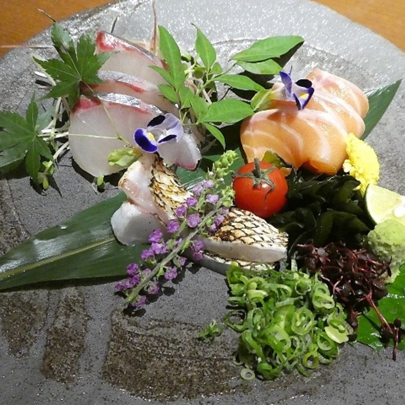 明石昼網お刺身盛り合わせ3種(地鶏地酒地野菜 絆～ＫＩＺＵＮＡ～ （キズナ）)