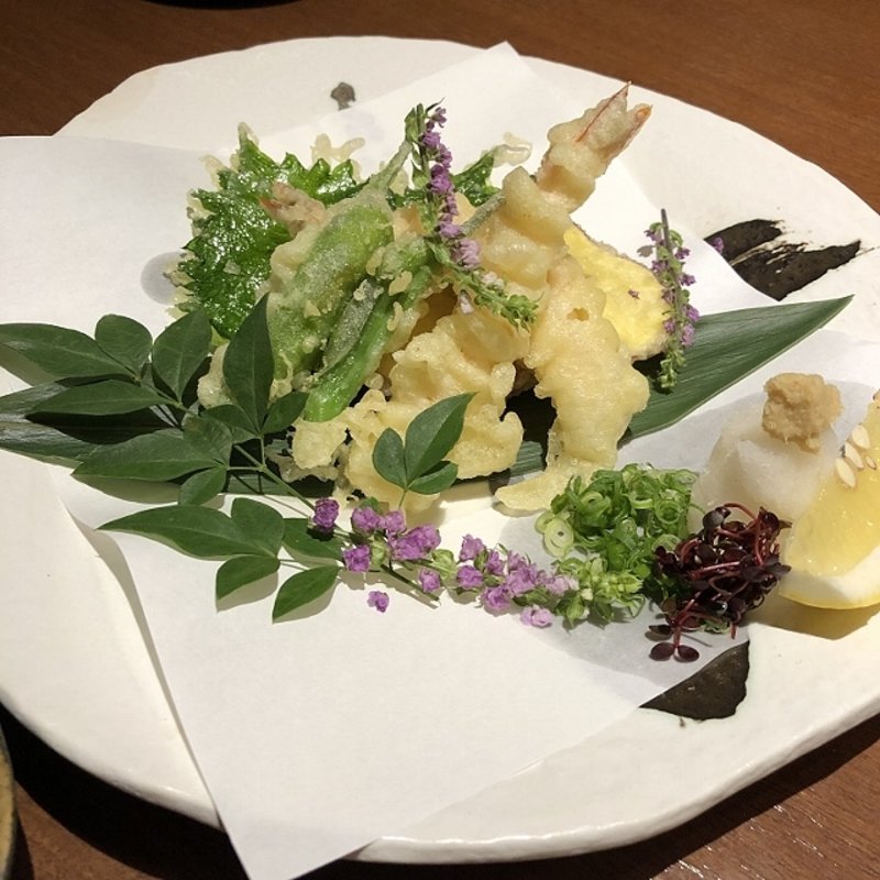 料理長自信の天ぷら4種盛り(地鶏地酒地野菜 絆～ＫＩＺＵＮＡ～ （キズナ）)