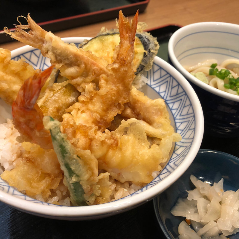 天丼と小冷やしうどんセット(夢庵 埼玉ふじみ野店)