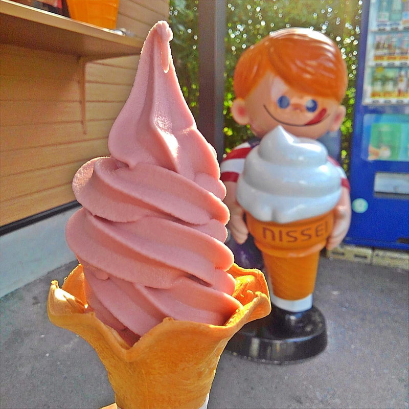 男梅ソフトクリーム(林林館・森の茶屋 )