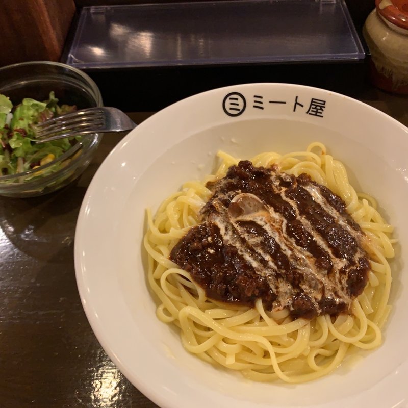 ミートソースパスタ（普通盛）(ミート屋 阿佐ヶ谷店)