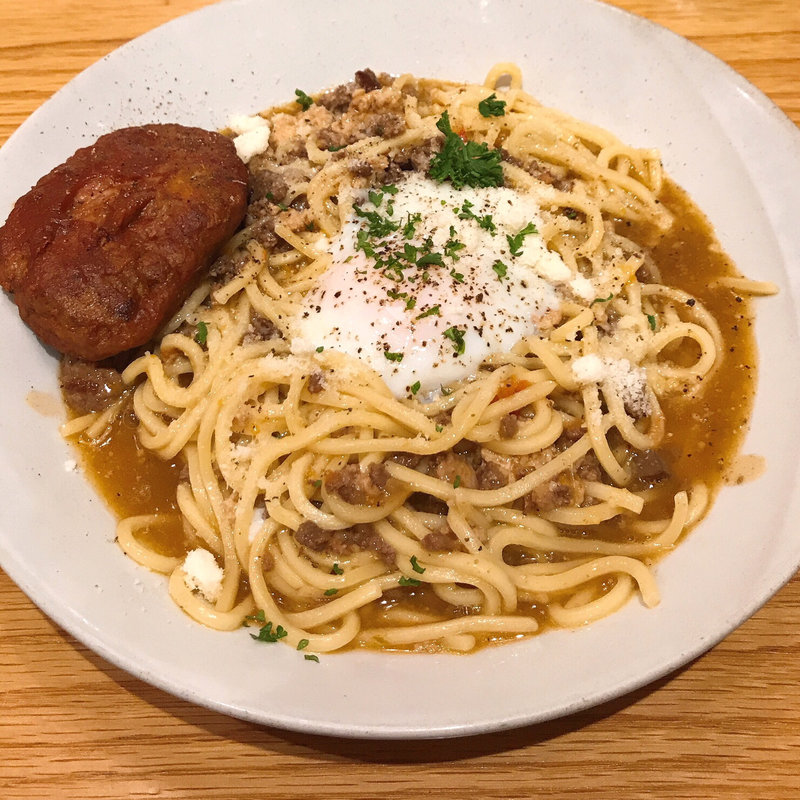 仕事が楽しくなるミートソース！(SARU Wine Japan Bistro)