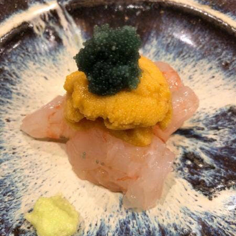 富山新湊牡丹海老 小樽紫雲丹(鮨 十兵衛)